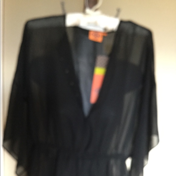 NWT TORY BURCH 4 Black Silk Batwing stretch waist - Picture 7 of 7